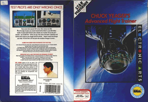 Chuck Yeager's Advanced Flight Trainer box art for ZX Spectrum